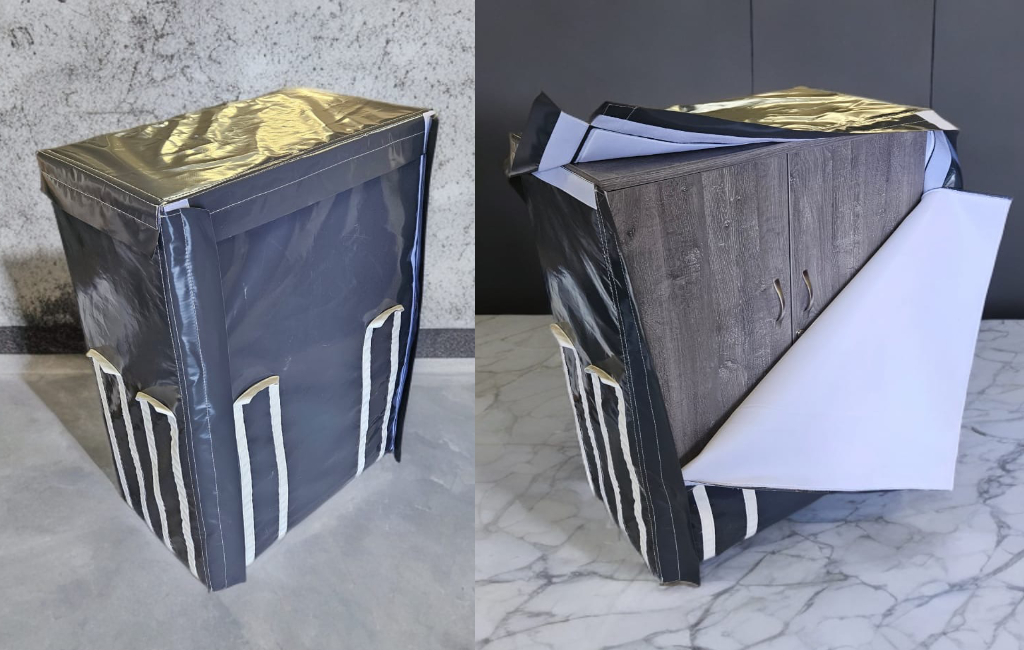 Padded Waterproof Cupboard Transport Bag – Heavy-Duty Protection with Easy Velcro Assembly